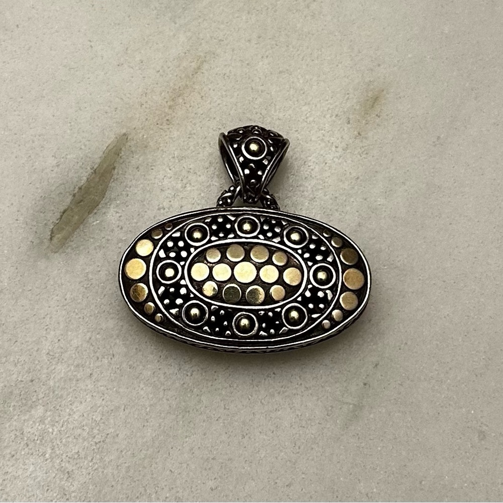 John Hardy Dot 18K Gold and Sterling Silver Pendant